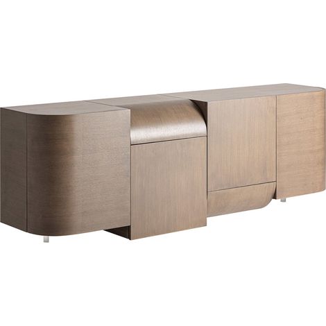 Buffet art déco en chêne finition mate couleur marron élégant - Chêne marron finition mate (1/5)