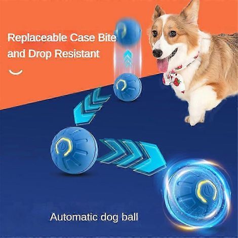 Balle jouet intelligente pour chien, jouet électronique interactif pour animaux de compagnie, balle mobile USB à rebond automatique, cadeau d'anniversaire pour chiot et chat. (1/3)