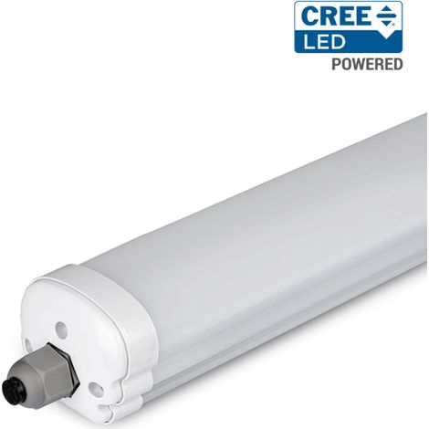 Réglette LED étanche 60cm 18W 130lm/W IP65 CREE Chip V-TAC VT-6076 - 120 deg - Blanc froid - 6500K