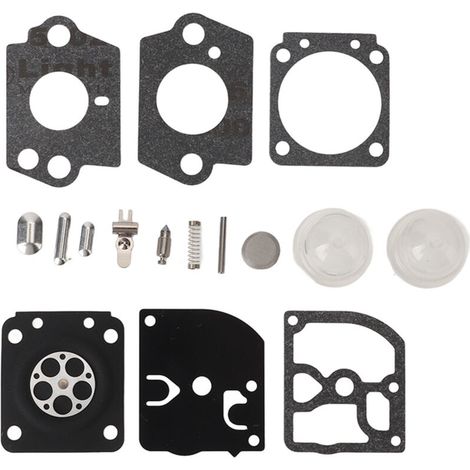 Kit de réparation de carburateur pour tondeuse Stihl HS45, FS38, FS55 – 4 joints en papier, 2 capuchons – Matériaux de qualité supérieure (1/5)