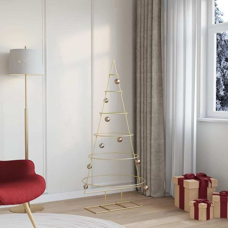 Metall Weihnachtsbaum Gold 148 cm Pulverbeschichteter Stahl