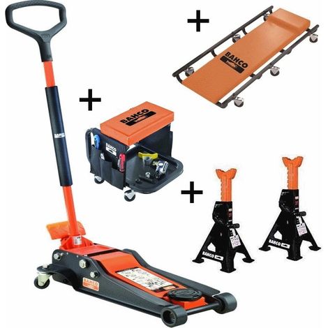 Cric extra bas BAHCO BH13000 3T  + chandelles BH33000 + tabouret + chariot BLE304
