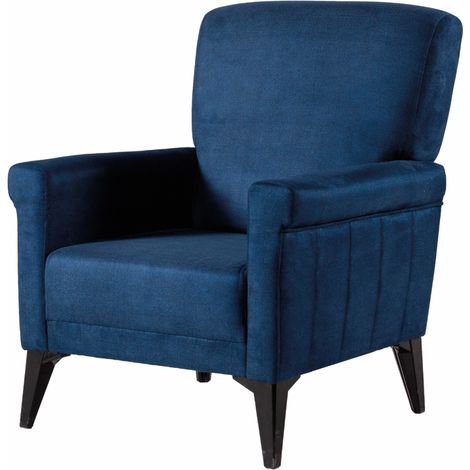 Sessel aus blauem Stoff - Voghera
