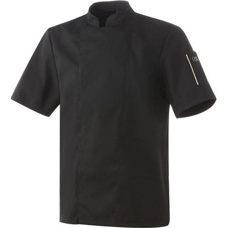 Giacca da cucina unisex a maniche corte Robur Nero Nero XXL