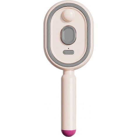 Filiyano-Brosse à cheveux électrique 2 en 1 avec brumisateur et fonction vapeur, antistatique, rétractable et masseuse, rose. Réduit les frisottis. (1/5)