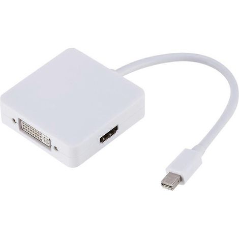 Câble adaptateur 3-en-1 Thunderbolt Mini DisplayPort (MINI DP) mâle vers HDMI DVI VGA femelle pour Air Pro (Meilleure vente) (1/5)