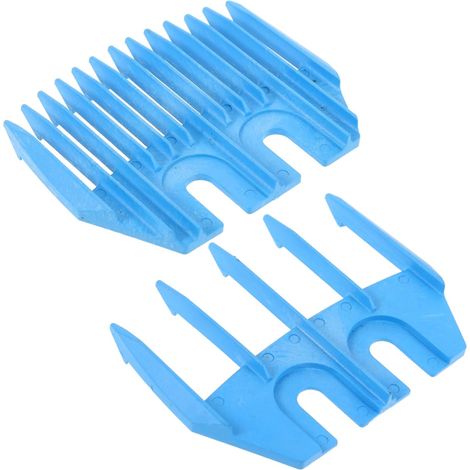 Guide de Tondeuse pour Moutons en Plastique, 2 Pièces, Accessoire de Toilettage Tonte, Compatible Nombreuses Tondeuses, Bleu (1/5)