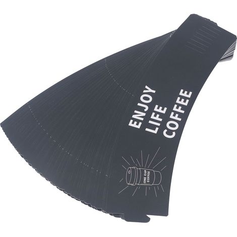 Lot de 50 manchons isolants en papier réglables pour tasses à café, thé au lait et café. (1/5)