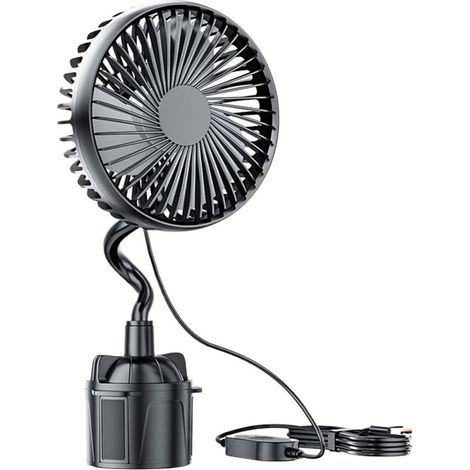 Ventilateur Portable Pour Porte-Gobelet Auto 12V/24V 3 Vitesses (1/5)
