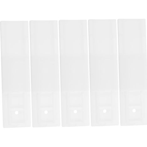 Réparateur de Multiprises Auto-adhésif en Plastique Blanc 5 Pièces Installation sans Outil, Fixation D’adaptateur et Télécommande, pour Carrelage et Bureaux en Bois (1/5)