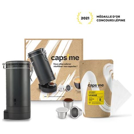 Caps Me capsule riutilizzabili nere set completo caffè (1/3)