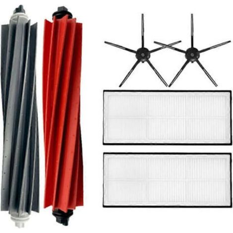 Accesorios compatibles con las barredoras Roborock S8, S8 Plus, S8+ y S8 Pro: rodillo, cepillo principal, filtro HEPA, cepillo lateral y paño de limpieza. (1/5)
