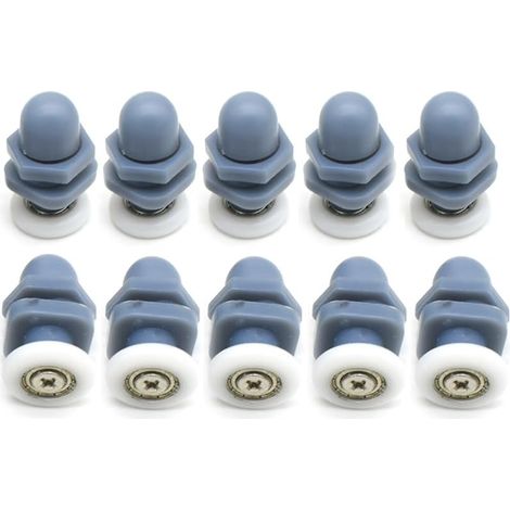 Lot de 10 roulettes de rechange pour porte de douche 20 mm (1/2)