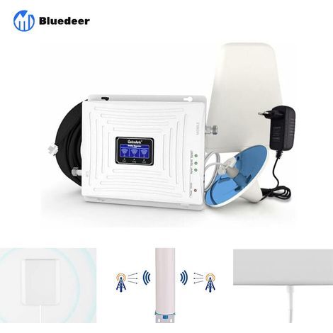 Bluedeer – Amplificateur 4G 3G GSM Tri-Bande – Couverture jusqu'à 300㎡ – Compatible Bouygues Free Orange SFR – Installation simple sans outil (1/5)
