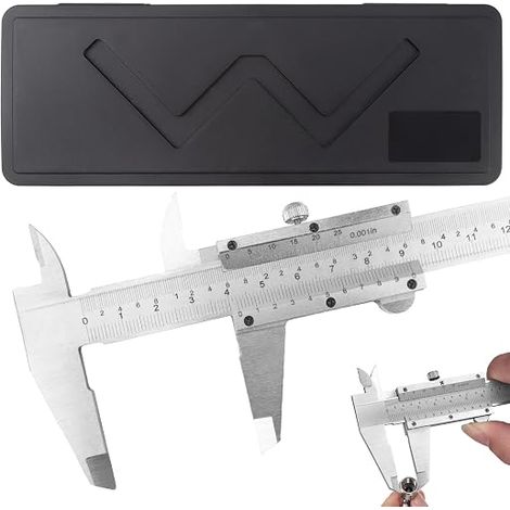 Vernier Caliper 150 mm, Vernier Caliper Gauge, Vernier Caliper Stainless Steel Measuring Tool Indoor/Outdoor/Depth (1/5)