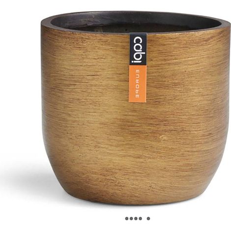 Joli pot rétro forme eggpot doré en matières synthétiques H 6 x D 8 cm Doré - dimhaut: H 6 cm - couleur: Doré