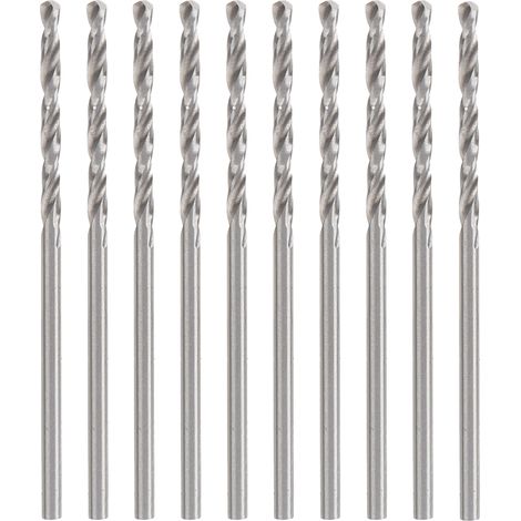 Lot de 10 forets hélicoïdaux HSS à queue droite 1,55 mm pour usage industriel (1/5)