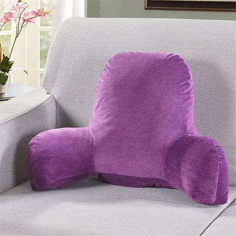Coussin Lombaire Avec Accoudoirs - Velours Doux - 52 x 38 x 20 cm - Soutien Lombaire Pour Fauteuil Bureau Canapé - Usage Intérieur - 1 Pièce (1/5)
