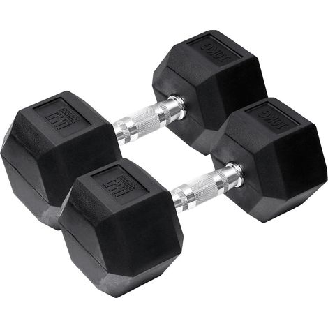 Orange Gym - Mancuerna hexagonal - 10 kg - juego de 2 (1/2)