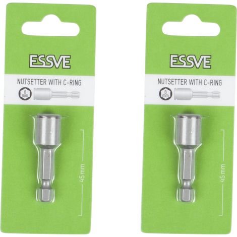 Punta ESSVE per viti in acciaio inox non verniciato Manicotto a molla 8x45mm x2 (1/3)