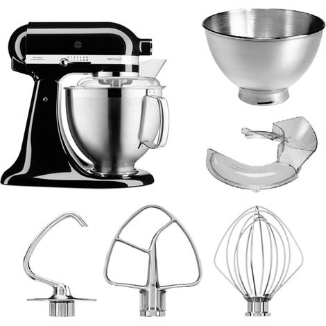 KitchenAid - Robot de cocina Artisan, 300 W, negro 5KSM185PSEOB (1/5)