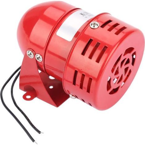 Sirene Alarme Exterieure, 220V 120Db Ms-190 Mini SirèNe Filaire, Alarme De Moteur Industriel Bell, Alarme De Moteur Rouge, Klaxon Son Continu SirèNe pour Usine, Zone RéSidentielle, Rue Commerciale (1/4)