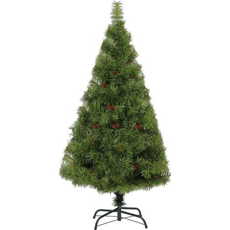 6ft Pre Decorated Elegant Artificial Christmas Tree Berries Boulder Pine Xmas Home Decorations 180cm (1/3)