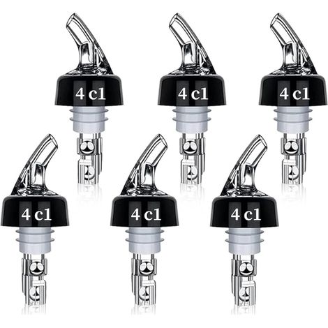Becs à Liqueur, 6 pièces 4cl Bec verseur alcool Auto-Pour Bec verseur alcool Auto-Pour doseur à Alcool pour Le Vin, l'alcool, les Cocktails et L'huile (1/5)