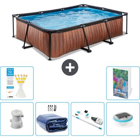 Exit-toys Piscina Exit Rectangular - Efecto madera - 300x200x65 cm - 7-piezas  S204 (1/5)
