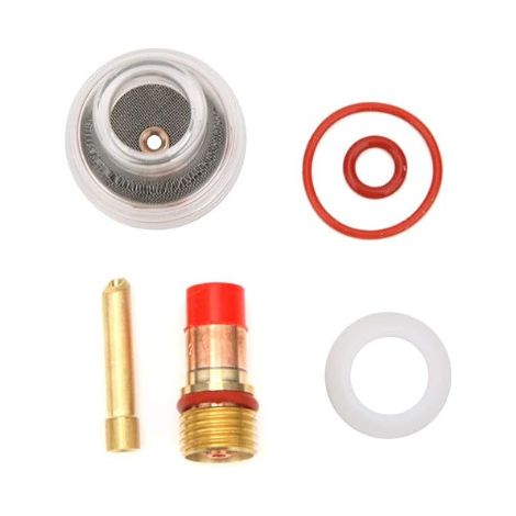 TIG-Schweißbrenner-Kit WP-17/18/26 mit transparenter Glaskappe - 1 Stück (M14-Gewinde, 6mm Gasauslass)-lsw