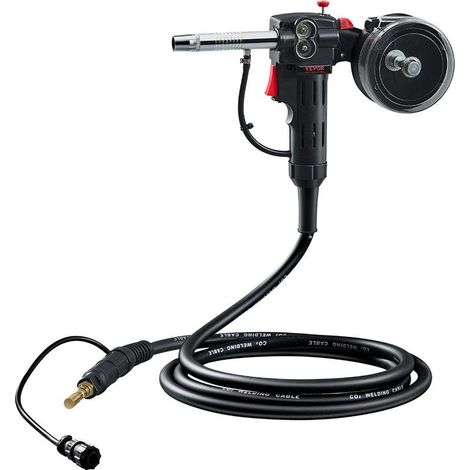 Pistolet à Bobine avec Câble 3 m 100 A Compatible avec Soudeuses MIG Hobart Handler 210 MVP, pour Fils de Soudage Fourrés, Solides, Aluminium 0,58 mm 0,76 mm 0,89 mm, Diverses Tâches de Soudage (1/5)