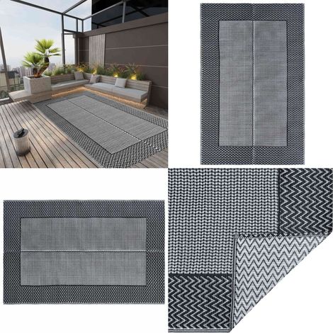 Outdoor-Teppich ARAKIL Grau 190x290 cm PP - Outdoor-Teppich - Garten-Teppich - Balkon-Teppich - Terrassen-Teppich - Grauer Teppich - Home & Living (1/5)