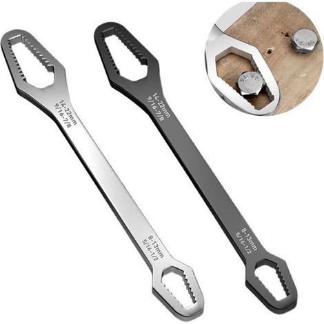 Chiave ad anello a doppia estremità, multifunzionale, antiscivolo, autobloccante, regolabile, per occhiali, utensile manuale per riparazioni auto in casa (1/4)