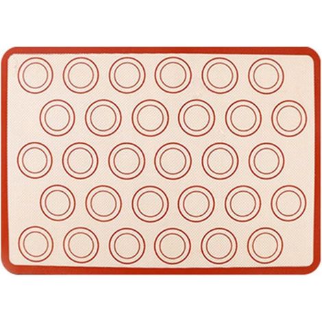 3-teiliges Silikon-Backmatten-Set (42 x 29,5 cm) – Rot (1/4)