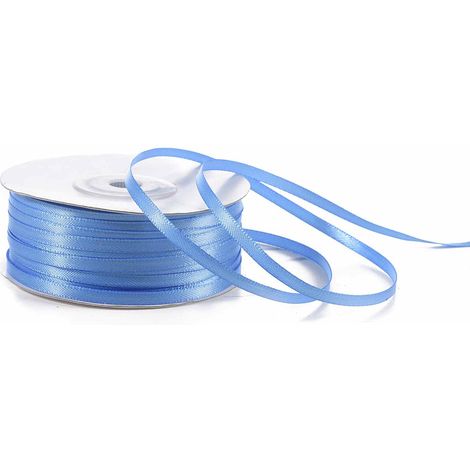 Nastro doppio raso color blu avio, mm 3 x 100 m