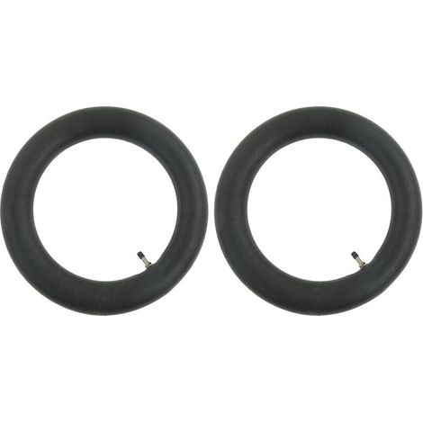 2 unités de chambres à air avec revêtement en caoutchouc anti-crevaison, dimensions 2,50/2,75–10 pouces, valve droite, compatibles avec scooters et motocyclettes 49 cm³, 50 cm³, 70 cm³