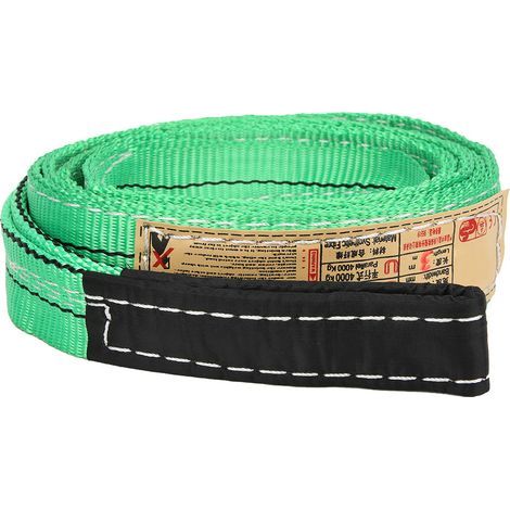Sangle de levage de grue industrielle en Polyester, 3 mètres x 50mm, sangle de levage verte (1/5)