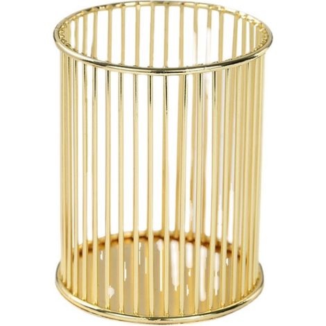 Stiftehalter aus Metall Schreibtisch Organizer Ordnung am Schreibtisch Modernes Drahtdesign 99 cm hoch Gold (1/5)