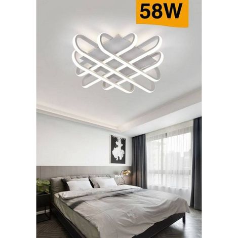 TrAdE Shop Traesio - Plafoniera Da Soffitto Led 58 W Lampadario Moderno Luce 6500k 4000k 3000k C41-b - -Bianco Naturale -