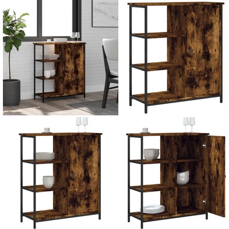 Sideboard Räuchereiche 70x30x80 cm Holzwerkstoff - Schreibtisch - Wohnzimmermöbel - Sideboard - Regal - Holzmöbel - Home & Living (1/5)