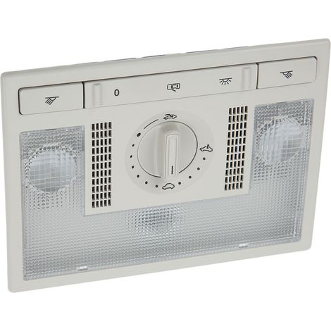Abat-jour gris en dôme pour lecture auto, ampoule 6Q0959613A, remplacement compatibilité Seat Altea Leon Toledo, éclairage intérieur véhicule. (1/5)