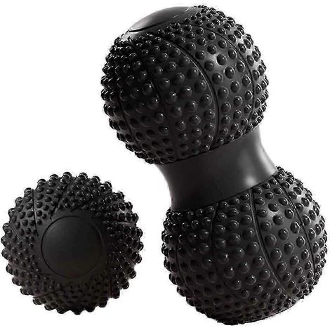 Rouleau de massage pour le fascia dorsal, avec découpe adaptée à la colonne vertébrale, dureté moyenne (1/5)