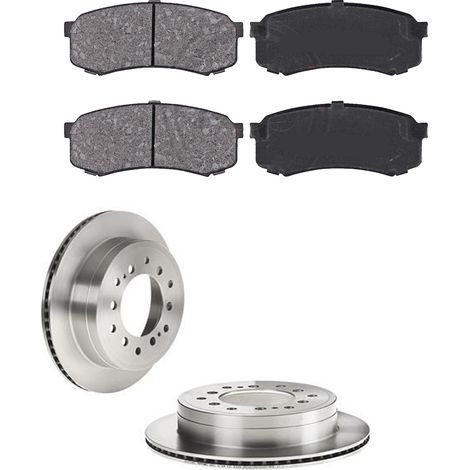 KIT FRENI POSTERIORI compatibile con TOYOTA FJ CRUISER (GSJ1) - DISCHI + PASTIGLIE OEM: P 83 024 / 16891 , 18335 /SOSTITUZIONE DIRETTA/BASSA POLVERE/SILENZIOSO (1/5)