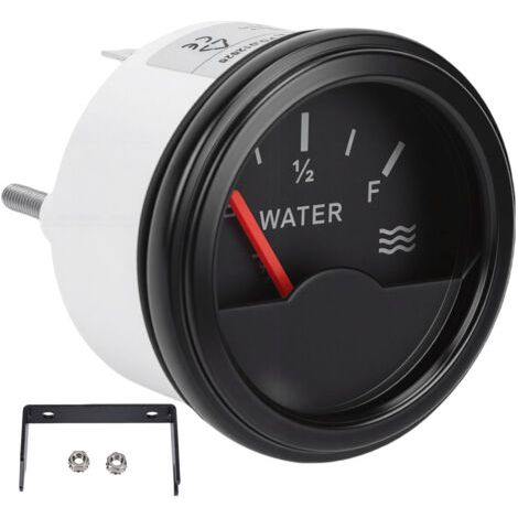 Pair - Pointeur jauge de niveau d'eau 52mm, trou de montage universel 9-32V 0-190Ω pour bateaux marins, camions, camping-car, groupes électrogènes, bus (1/5)
