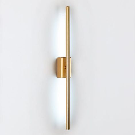 Minimalistische 8-W-LED-Wandleuchte in Gold, moderner, langer 6000K-Lichtstreifen für Wohnzimmer, Schlafzimmer, Flur, elegante Innenbeleuchtung (1/5)