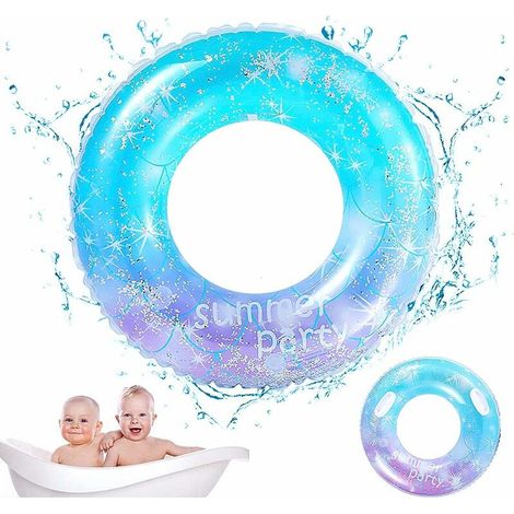 Bague de Natation Ciel Etoilé,Anneau de Natation, Bouée Gonflable de Piscine, Anneau de Natation Gonflable avec Paillettes en Durable et Sécuritaire Parfait pour La Piscine La Fête Adulte En (1/5)