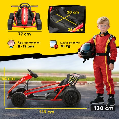 Voiture Électrique Enfants 12V avec Télécommande, 2 Moteurs, Véhicule Électrique avec Lumières & Musique, 3-7 Ans Noir