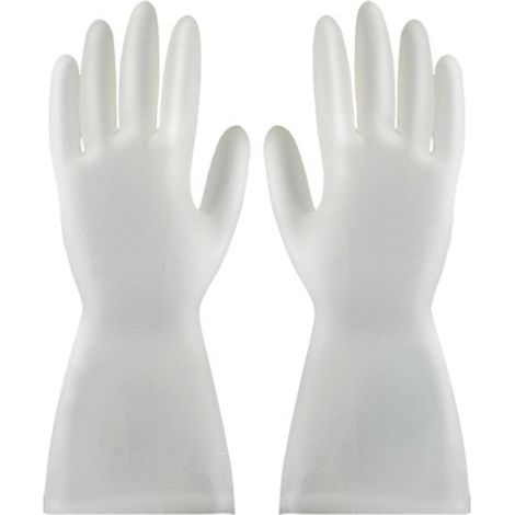 Gants de ménage PVC imperméables réutilisables antidérapants pour vaisselle et nettoyage maison taille L (1/5)