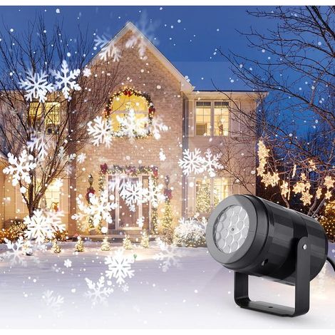 Projecteur Flocon de Neige LED Intérieur Extérieur – Projection Dynamique – Distance 3 à 8 m – Installation Facile (1/5)