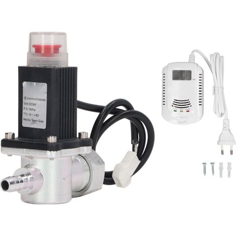 Vanne de régulation de gaz avec détecteur de fuite, alarme d'urgence, kit d'arrêt automatique, prise UE AC90-240V (1/5)